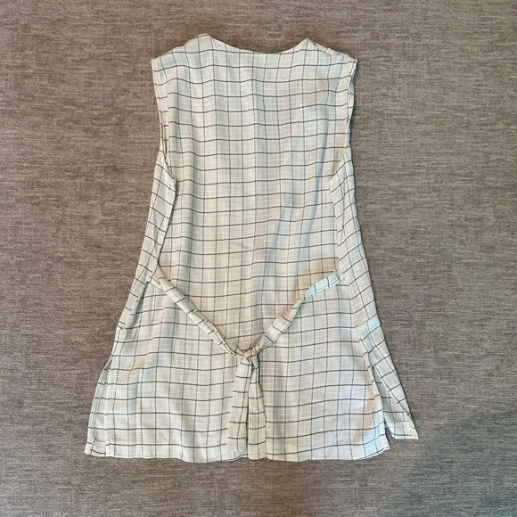 Vintage Ivory High Neckline Off White Button Front Vest Top - Picture 3 of 8